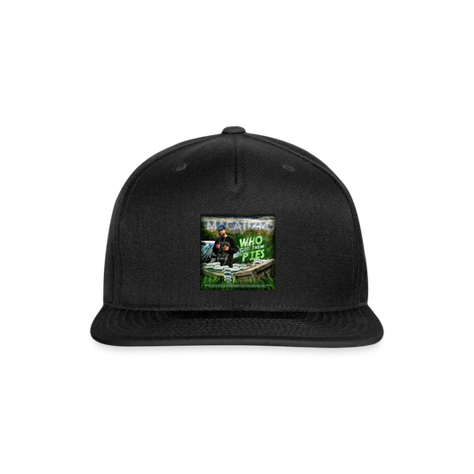 Snapback Baseball Cap - black