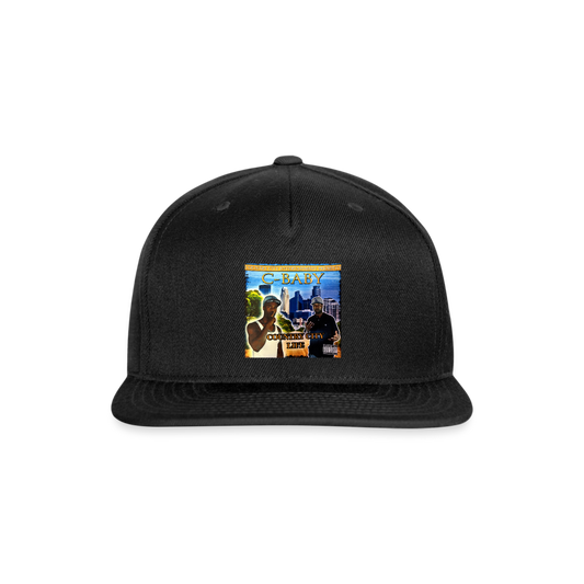 Snapback Baseball Cap - black